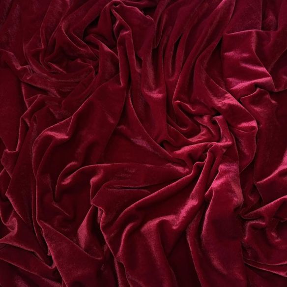 Tecido Veludo Cristal Vermelho Rubi