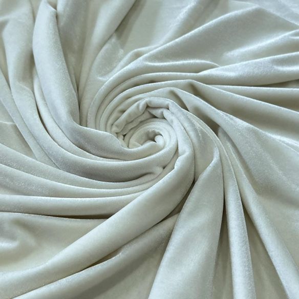 Tecido Veludo Cristal Off White • Conexão Tecidos