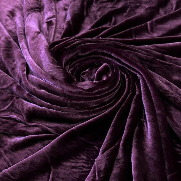 Tecido Veludo De Seda Roxo Berinjela • Conexão Tecidos