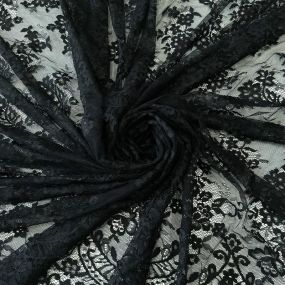 Tecido Renda Chantilly Preto • Conexão Tecidos