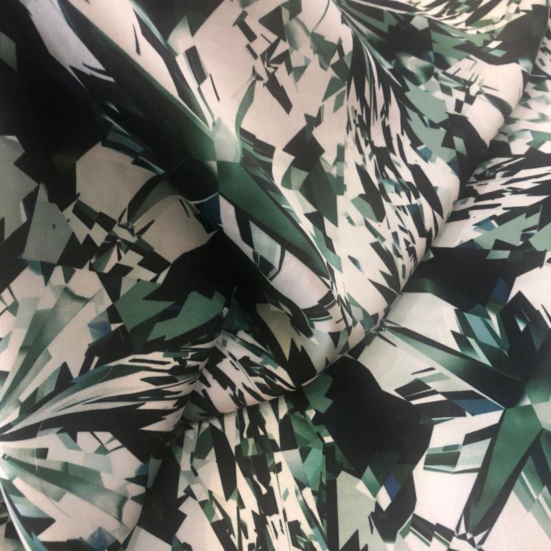 Tecido Cetim de Seda Estampado Paisley • Conexão Tecidos