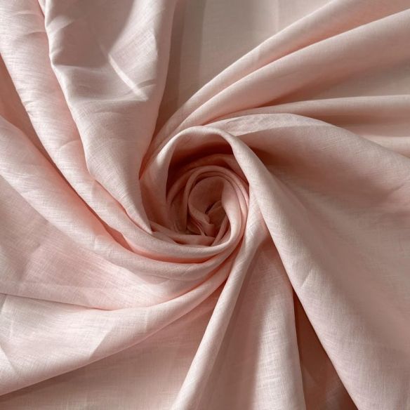 Tecido Cambraia Linho Puro Liso Rosa Bebê • Conexão Tecidos