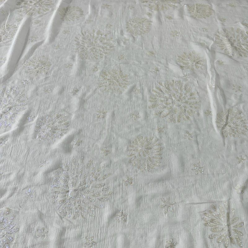 Tecido Chiffon De Seda Pura Estampada Glitter • Conexão Tecidos