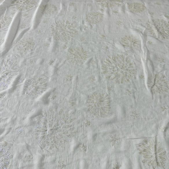 Tecido Chiffon De Seda Pura Estampada Glitter • Conexão Tecidos