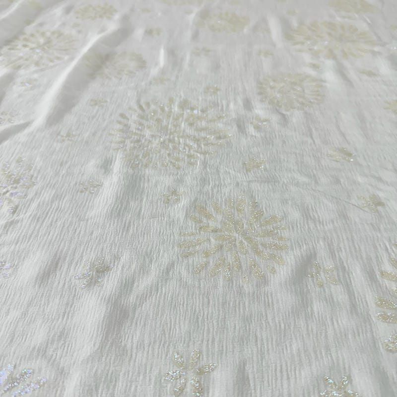 Tecido Chiffon De Seda Pura Estampada Glitter • Conexão Tecidos