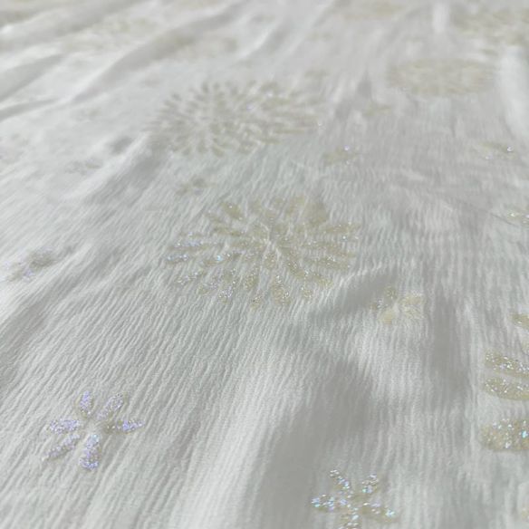 Tecido Chiffon De Seda Pura Estampada Glitter • Conexão Tecidos