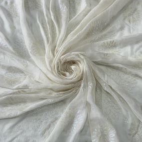 Tecido Chiffon De Seda Pura Estampada Glitter • Conexão Tecidos