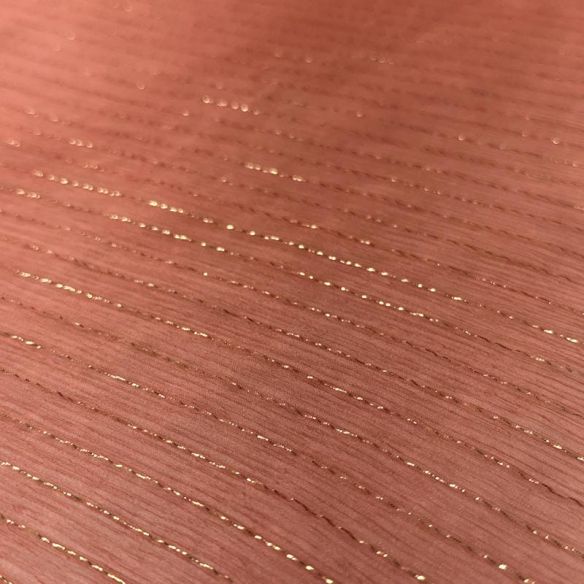 Tecido Chiffon De Seda Pura Lurex Laranja Cádmio • Conexão Tecidos