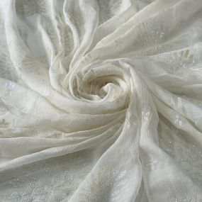 Tecido Chiffon De Seda Pura Estampada Glitter • Conexão Tecidos 2