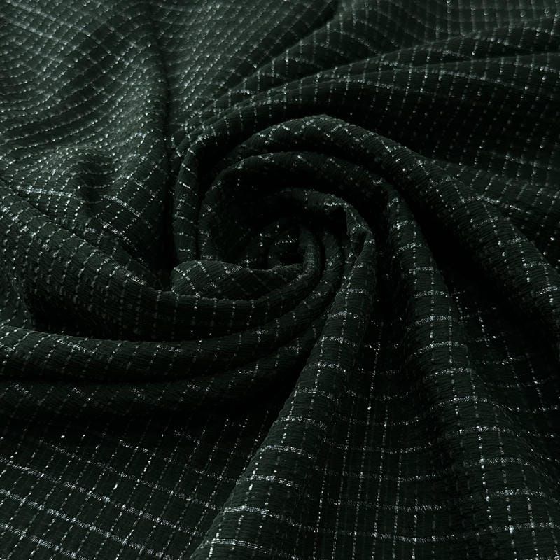 Tecido Chiffon De Seda Lurex Verde Musgo • Conexão Tecidos