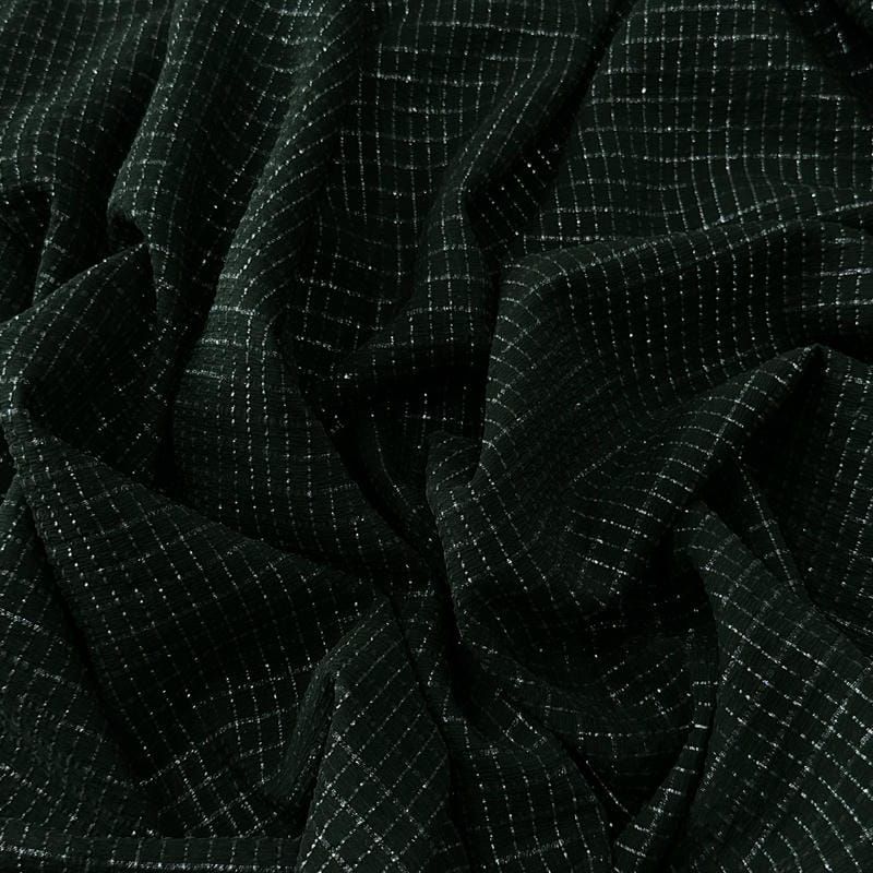 Tecido Chiffon De Seda Lurex Verde Musgo • Conexão Tecidos