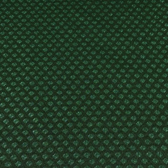Tecido Jacquard Metalizado Mini Geométrico Verde Esmeralda • Conexão