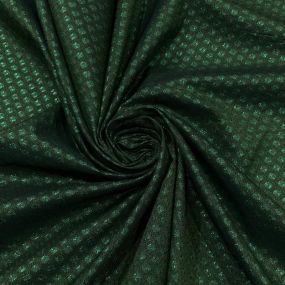 Tecido Jacquard Metalizado Mini Geométrico Verde Esmeralda • Conexão