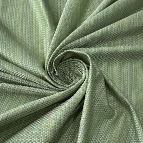 Tecido Jacquard Metalizado Tramado Verde Menta e Prata • Conexão
