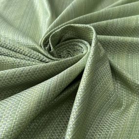 Tecido Jacquard Metalizado Tramado Verde Menta e Prata • Conexão 2