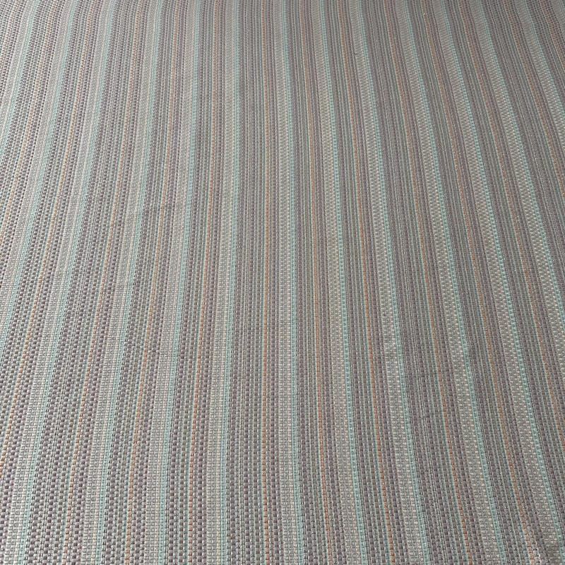 Tecido Jacquard Metalizado Listrado Cinza, Terracota e Verde Água •