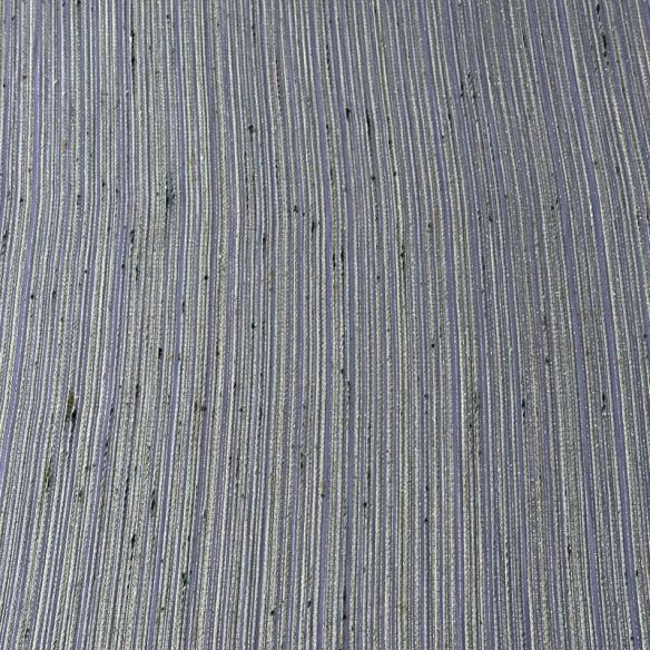 Tecido Jacquard Metalizado Listrado Prata e Lilás • Conexão Tecidos
