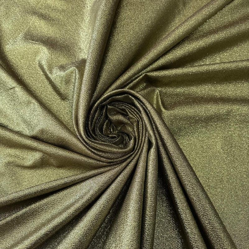 Tecido Jacquard Metalizado Liso Ouro Velho • Conexão Tecidos
