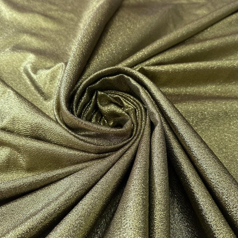 Tecido Jacquard Metalizado Liso Ouro Velho • Conexão Tecidos