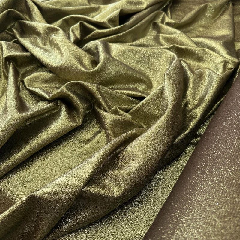 Tecido Jacquard Metalizado Liso Ouro Velho • Conexão Tecidos