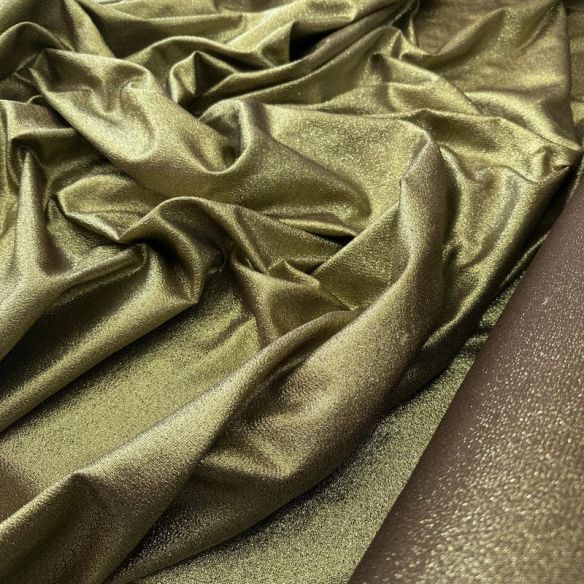 Tecido Jacquard Metalizado Liso Ouro Velho • Conexão Tecidos