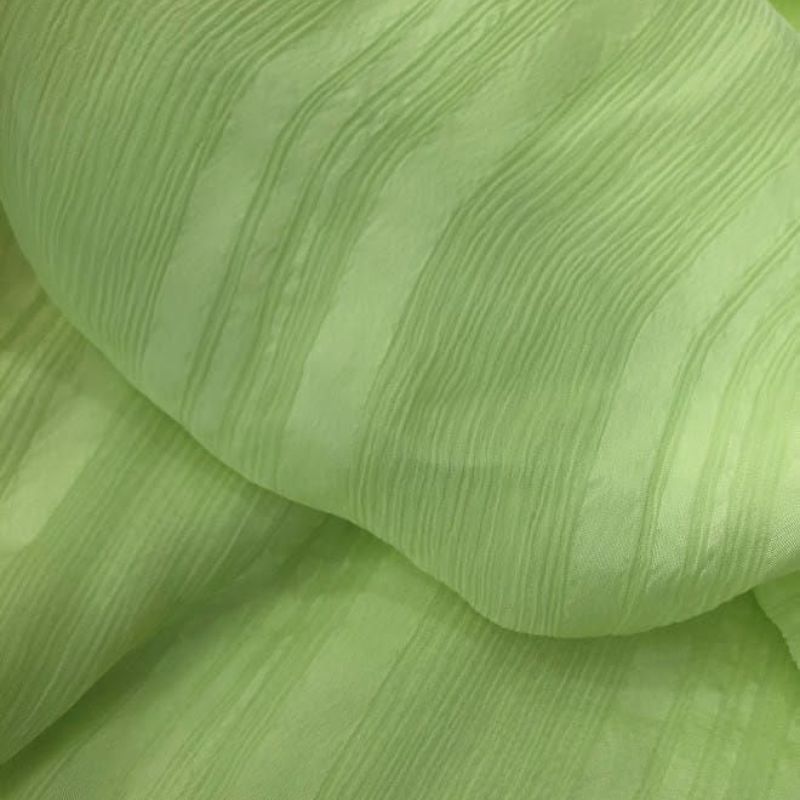 Tecido Chiffon De Seda Verde Citrico • Conexão Tecidos