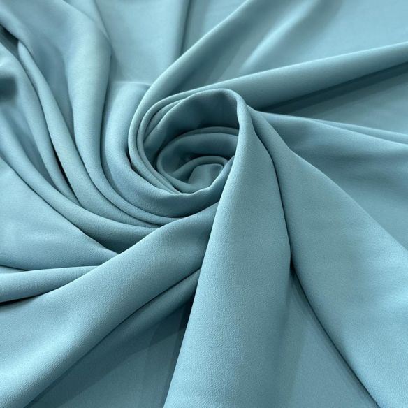 Tecido Crepe Patou Azul Acqua • Conexão Tecidos