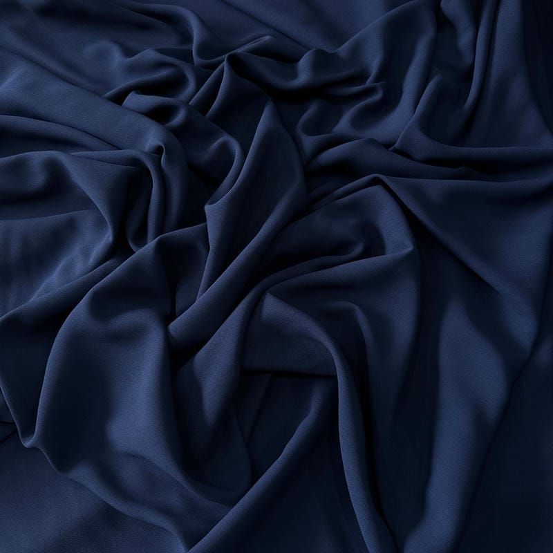 Tecido Crepe Patou Azul Marinho • Conexão Tecidos