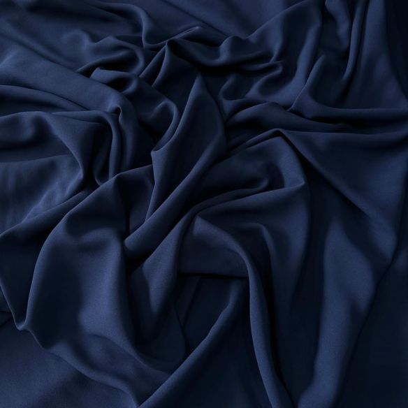 Tecido Crepe Patou Azul Marinho • Conexão Tecidos