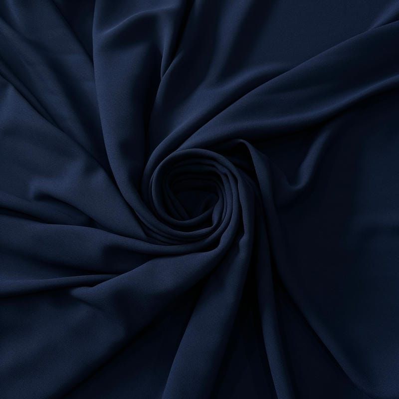 Tecido Crepe Patou Azul Marinho • Conexão Tecidos