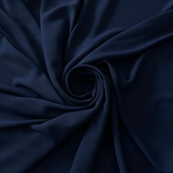 Tecido Crepe Patou Azul Marinho • Conexão Tecidos
