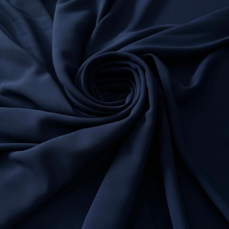 Tecido Crepe Patou Azul Marinho • Conexão Tecidos