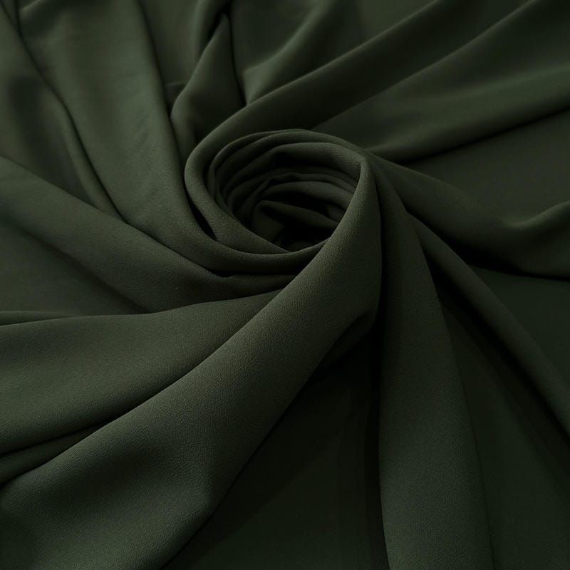 Tecido Crepe Patou Verde Militar • Conexão Tecidos