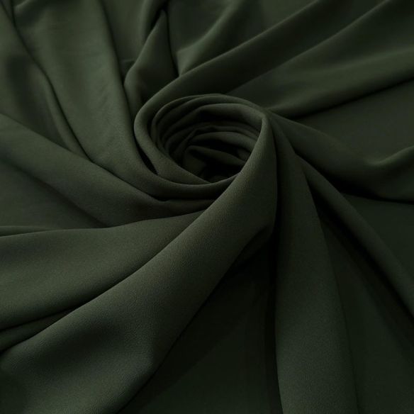 Tecido Crepe Patou Verde Militar • Conexão Tecidos