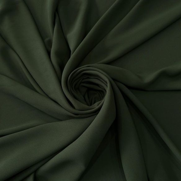 Tecido Crepe Patou Verde Militar • Conexão Tecidos