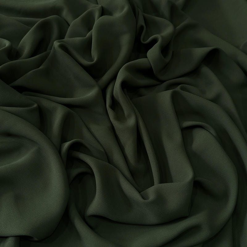 Tecido Crepe Patou Verde Militar • Conexão Tecidos