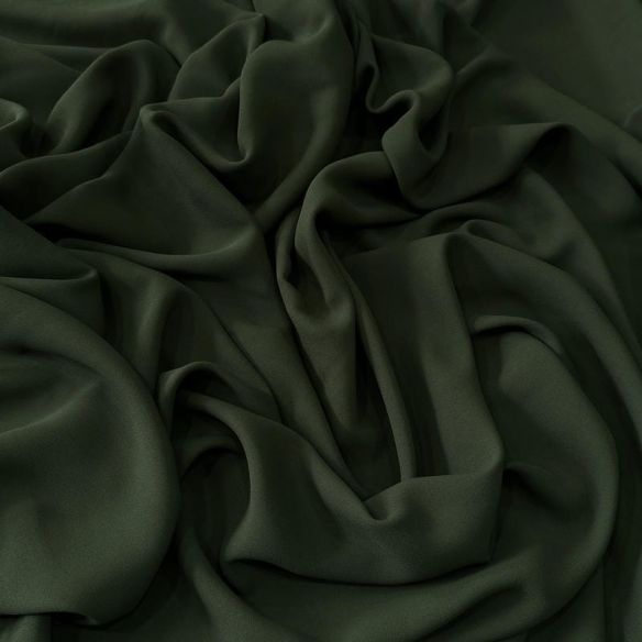 Tecido Crepe Patou Verde Militar • Conexão Tecidos