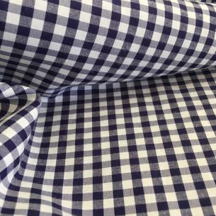 TECIDO TRICOLINE VICHY AZUL MARINHO • Conexão Tecidos