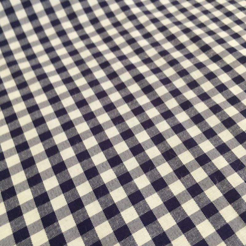 TECIDO TRICOLINE VICHY AZUL MARINHO • Conexão Tecidos