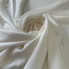 Tecido Crepe de Chine Jacquard Off White • Conexão Tecidos 2