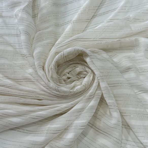 Tecido Chiffon De Seda Pura Lurex Dourado • Conexão Tecidos