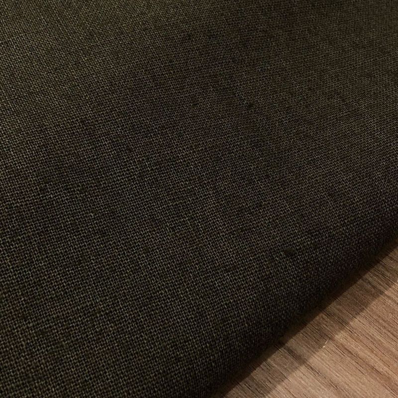 Tecido Linho Puro Liso Teba Verde Musgo • Conexão Tecidos
