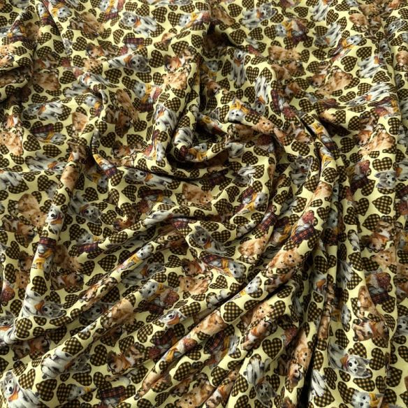 Tecido Viscose Estampada Ursinhos Doce Afeto Creme • Conexão Tecidos