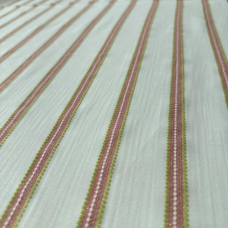 Tecido Viscose Estampada Listrado Provence Branco • Conexão Tecidos