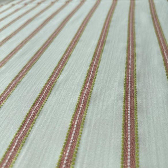 Tecido Viscose Estampada Listrado Provence Branco • Conexão Tecidos
