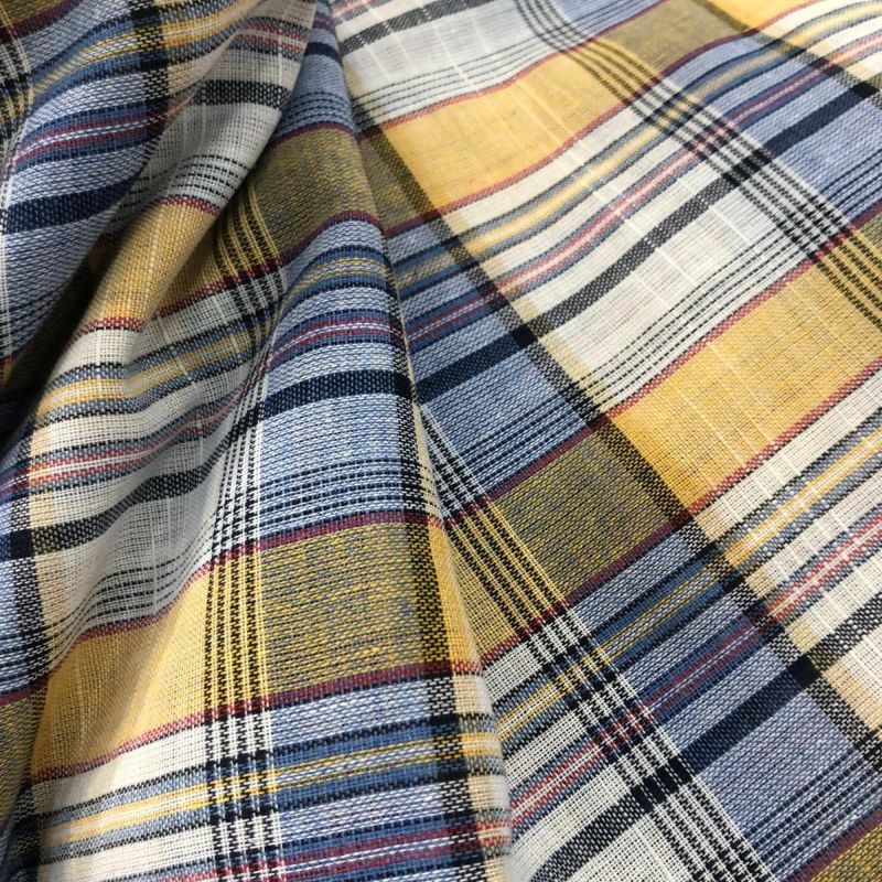 TECIDO LINHO MISTO FIO TINTO XADREZ 1 • Conexão Tecidos