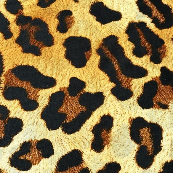 Tecido Viscose Estampada Onça Clássica Caramelo • Conexão Tecidos