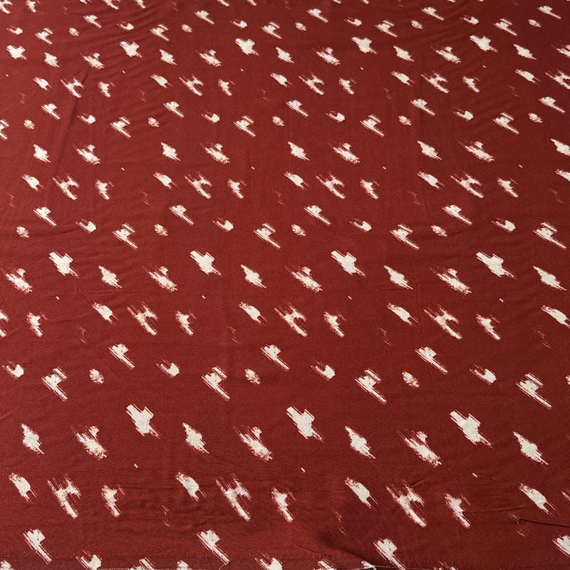 Tecido Viscose Estampada Abstrato Siena Terracota • Conexão Tecidos