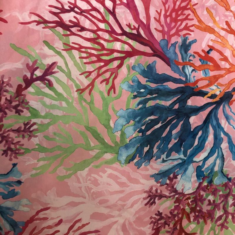 Tecido Musselina Toque De Seda Estampada Recife Rosé • Conexão Tecidos