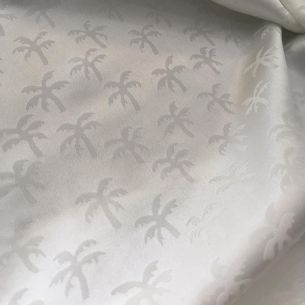 Tecido Cetim de Seda Estampado Jacquard Coqueiros • Conexão Tecidos 2